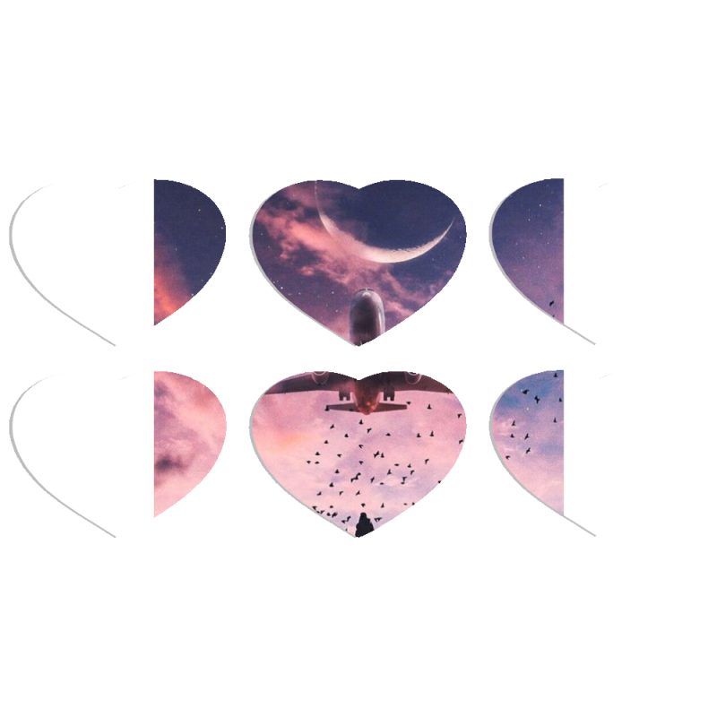 Магнитные фотопазлы Сердце 50 на 50 набор 6 штук 