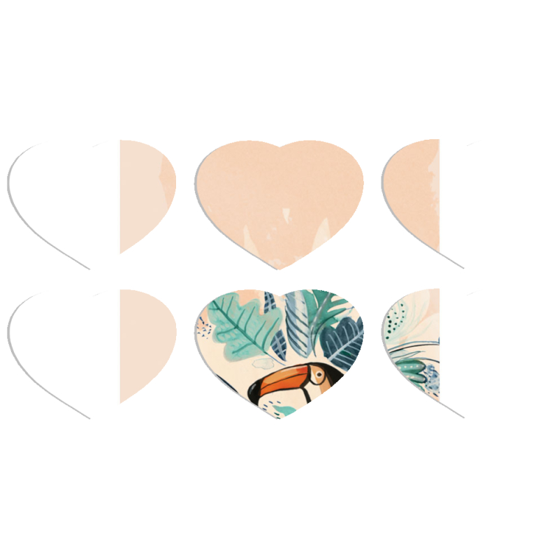 Магнитные фотопазлы Сердце 50 на 50 набор 6 штук 