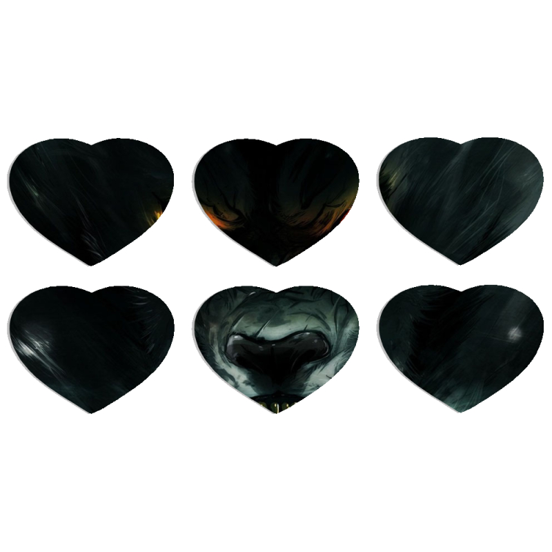 Магнитные фотопазлы Сердце 50 на 50 набор 6 штук Werewolf