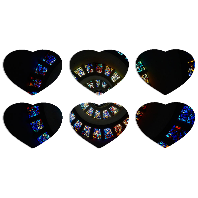 Магнитные фотопазлы Сердце 50 на 50 набор 6 штук 