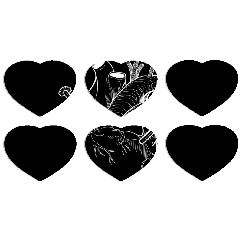 Магнитные фотопазлы Сердце 50 на 50 набор 6 штук 