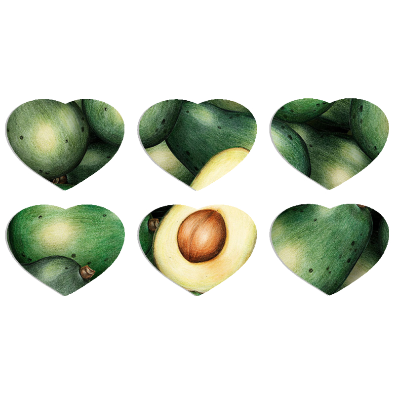 Магнитные фотопазлы Сердце 50 на 50 набор 6 штук 