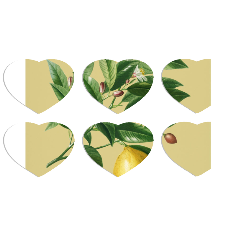 Магнитные фотопазлы Сердце 50 на 50 набор 6 штук 