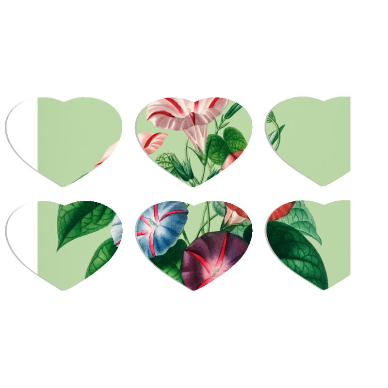 Магнитные фотопазлы Сердце 50 на 50 набор 6 штук 