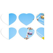 Магнитные фотопазлы Сердце 50 на 50 набор 6 штук 