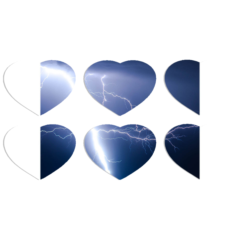 Магнитные фотопазлы Сердце 50 на 50 набор 6 штук 