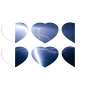 Магнитные фотопазлы Сердце 50 на 50 набор 6 штук 