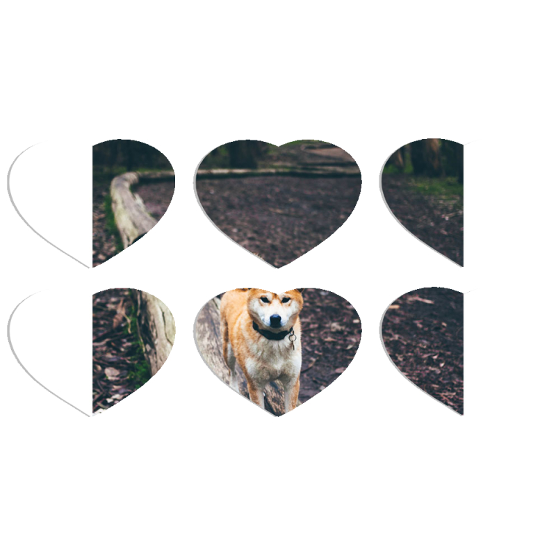 Магнитные фотопазлы Сердце 50 на 50 набор 6 штук 