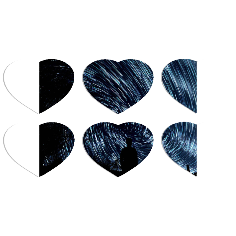 Магнитные фотопазлы Сердце 50 на 50 набор 6 штук 