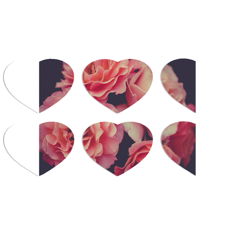 Магнитные фотопазлы Сердце 50 на 50 набор 6 штук 