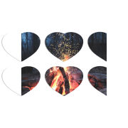 Магнитные фотопазлы Сердце 50 на 50 набор 6 штук 