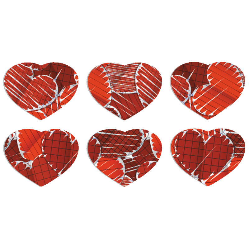 Магнитные фотопазлы Сердце 50 на 50 набор 6 штук Heart Strings