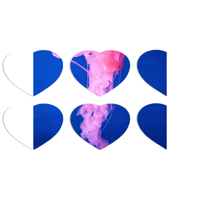 Магнитные фотопазлы Сердце 50 на 50 набор 6 штук 