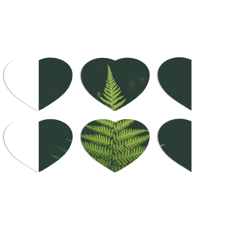 Магнитные фотопазлы Сердце 50 на 50 набор 6 штук 