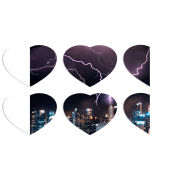 Магнитные фотопазлы Сердце 50 на 50 набор 6 штук 