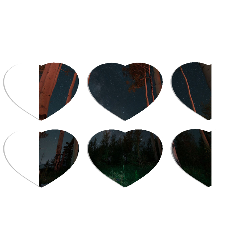 Магнитные фотопазлы Сердце 50 на 50 набор 6 штук 