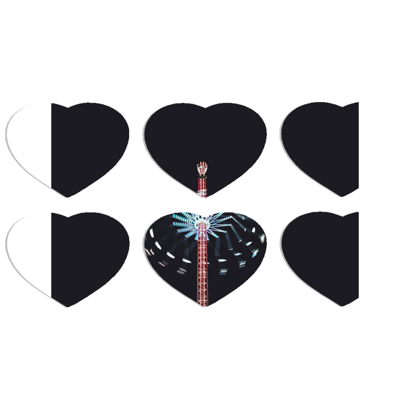 Магнитные фотопазлы Сердце 50 на 50 набор 6 штук 