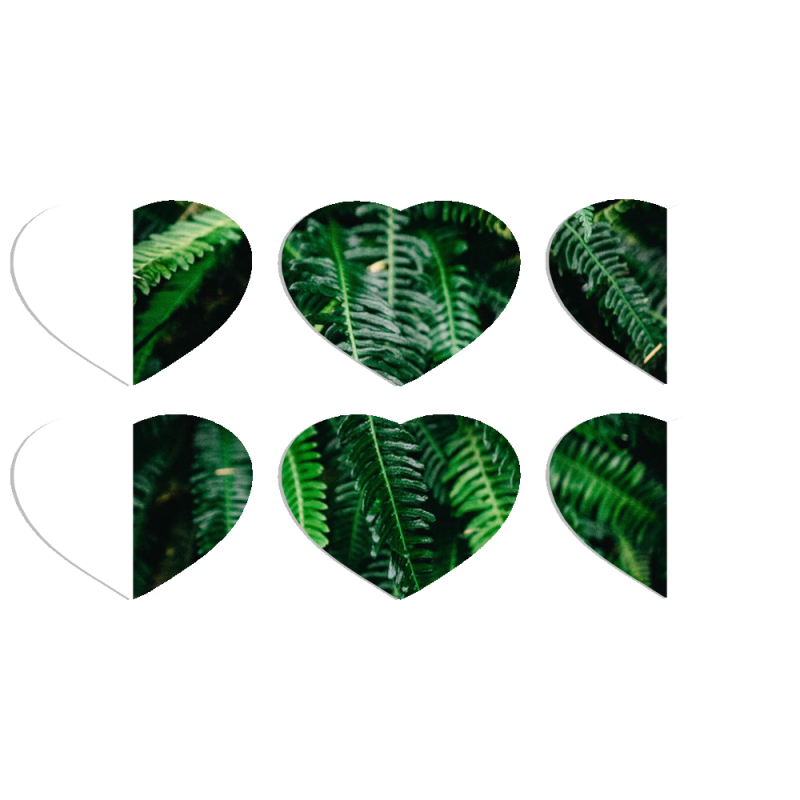 Магнитные фотопазлы Сердце 50 на 50 набор 6 штук 