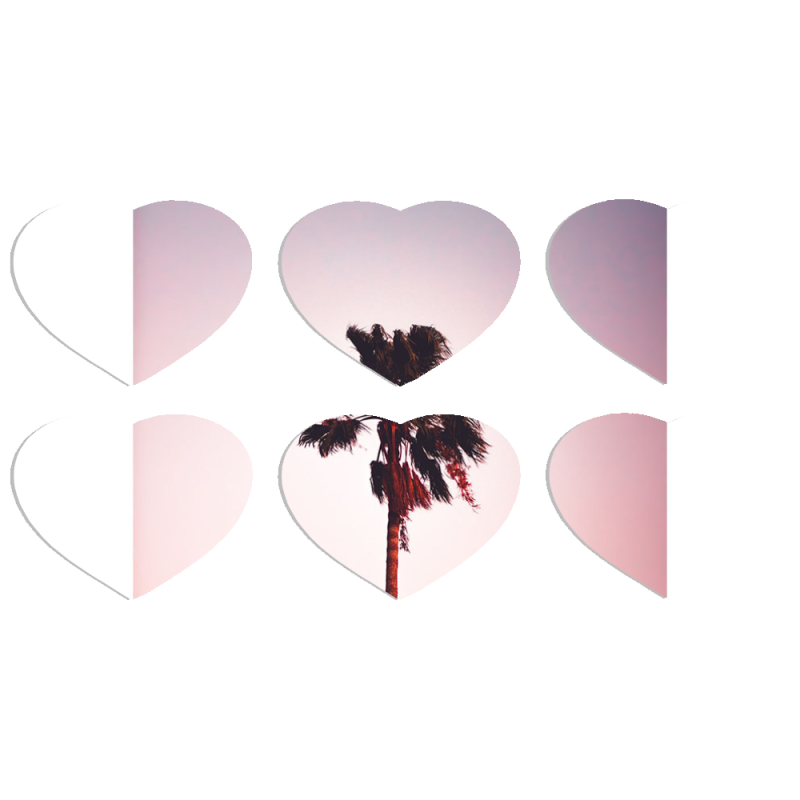 Магнитные фотопазлы Сердце 50 на 50 набор 6 штук 