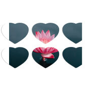 Магнитные фотопазлы Сердце 50 на 50 набор 6 штук 