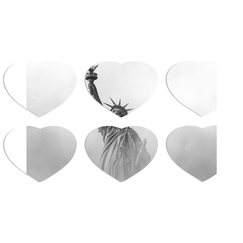 Магнитные фотопазлы Сердце 50 на 50 набор 6 штук 