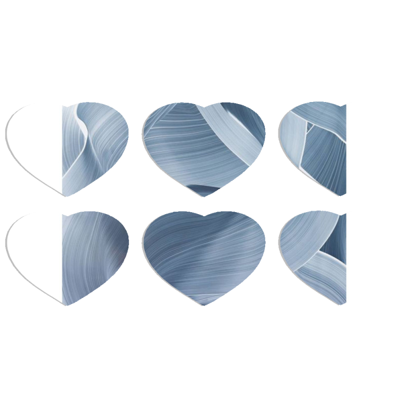 Магнитные фотопазлы Сердце 50 на 50 набор 6 штук 