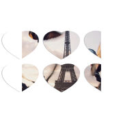 Магнитные фотопазлы Сердце 50 на 50 набор 6 штук 