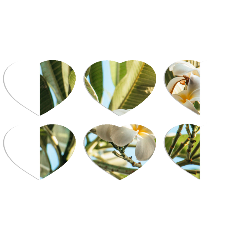 Магнитные фотопазлы Сердце 50 на 50 набор 6 штук 