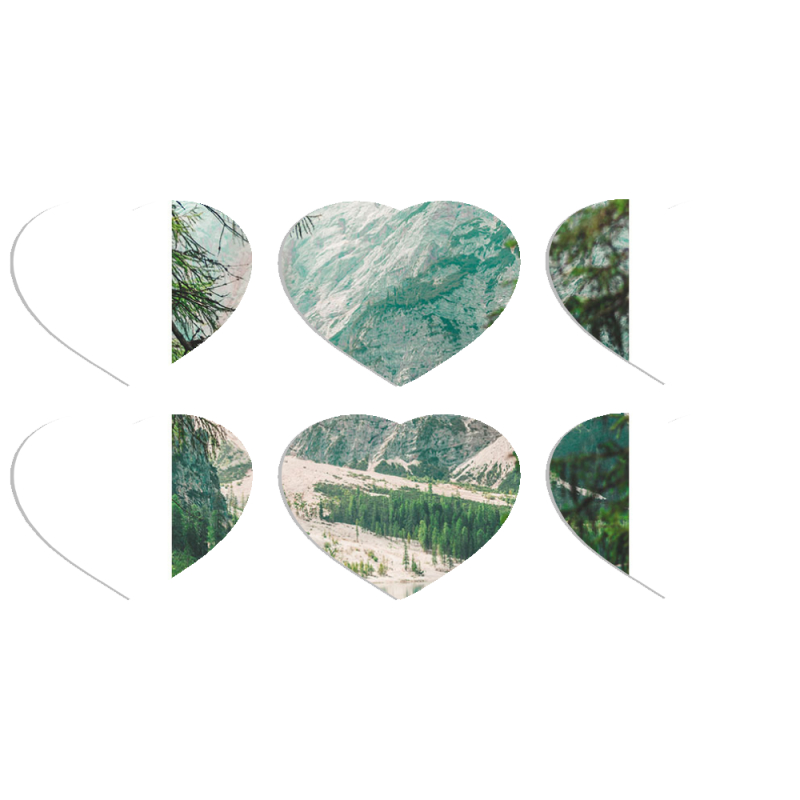Магнитные фотопазлы Сердце 50 на 50 набор 6 штук 