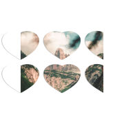 Магнитные фотопазлы Сердце 50 на 50 набор 6 штук 