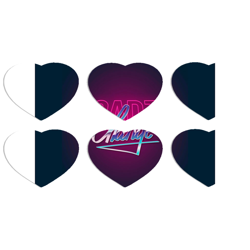 Магнитные фотопазлы Сердце 50 на 50 набор 6 штук 