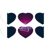 Магнитные фотопазлы Сердце 50 на 50 набор 6 штук 