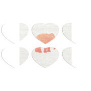 Магнитные фотопазлы Сердце 50 на 50 набор 6 штук 