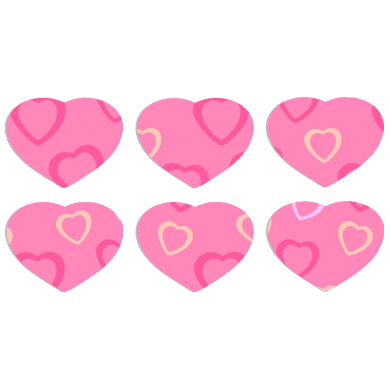 Магнитные фотопазлы Сердце 50 на 50 набор 6 штук Sugar Hearts