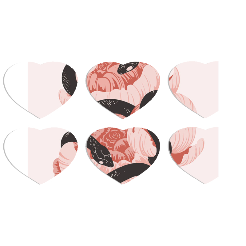 Магнитные фотопазлы Сердце 50 на 50 набор 6 штук 