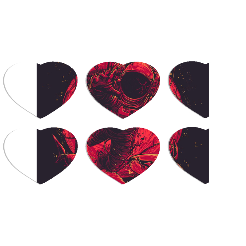 Магнитные фотопазлы Сердце 50 на 50 набор 6 штук 