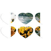 Магнитные фотопазлы Сердце 50 на 50 набор 6 штук 