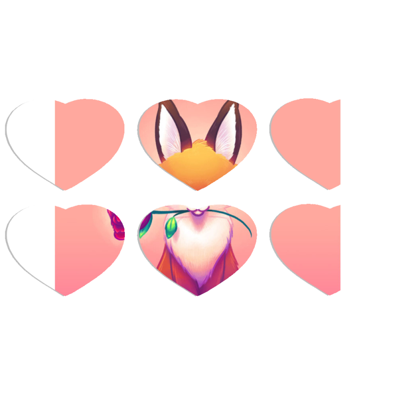 Магнитные фотопазлы Сердце 50 на 50 набор 6 штук Cutie Fox