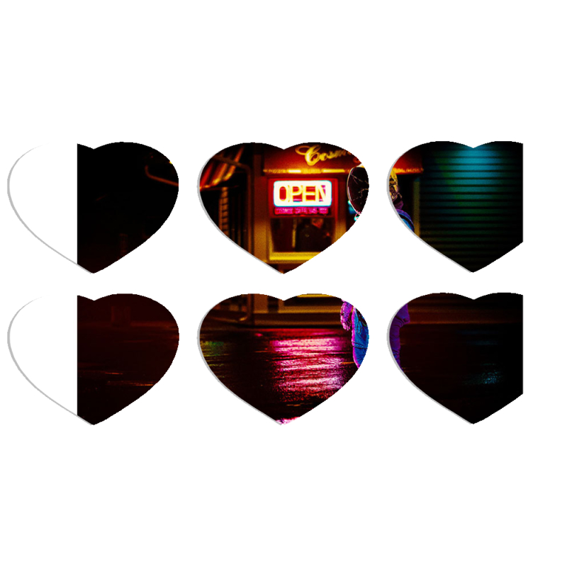 Магнитные фотопазлы Сердце 50 на 50 набор 6 штук 