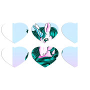 Магнитные фотопазлы Сердце 50 на 50 набор 6 штук 