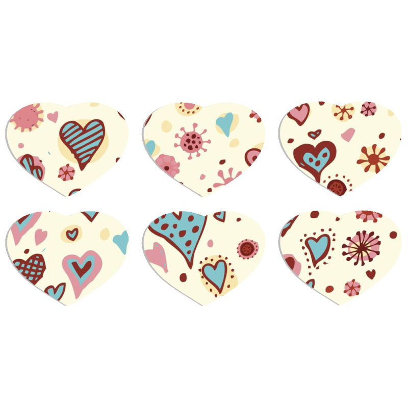 Магнитные фотопазлы Сердце 50 на 50 набор 6 штук Be my Valentine