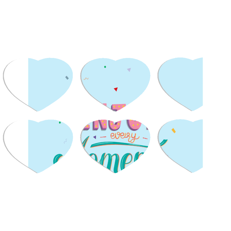 Магнитные фотопазлы Сердце 50 на 50 набор 6 штук 