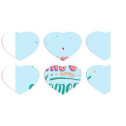 Магнитные фотопазлы Сердце 50 на 50 набор 6 штук 