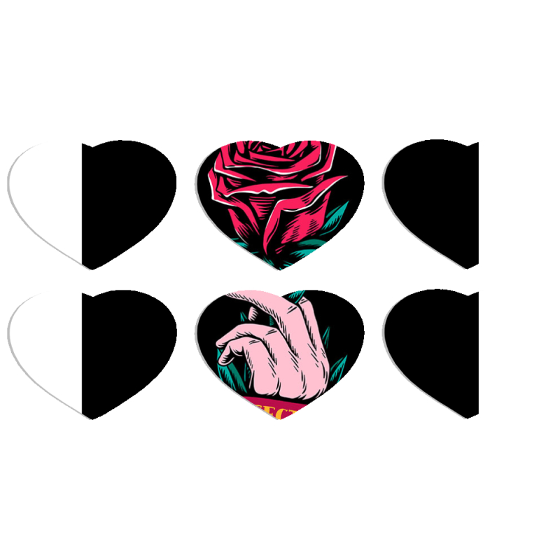 Магнитные фотопазлы Сердце 50 на 50 набор 6 штук 