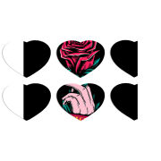 Магнитные фотопазлы Сердце 50 на 50 набор 6 штук 