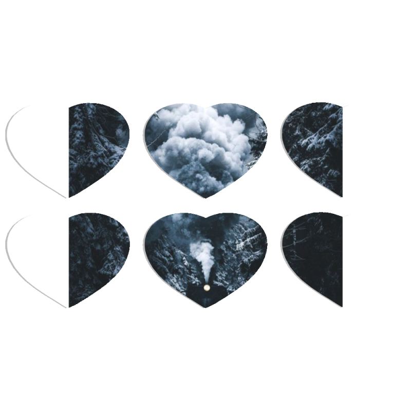 Магнитные фотопазлы Сердце 50 на 50 набор 6 штук 