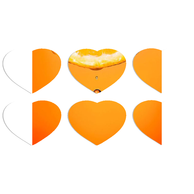 Магнитные фотопазлы Сердце 50 на 50 набор 6 штук 