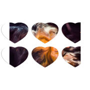 Магнитные фотопазлы Сердце 50 на 50 набор 6 штук 