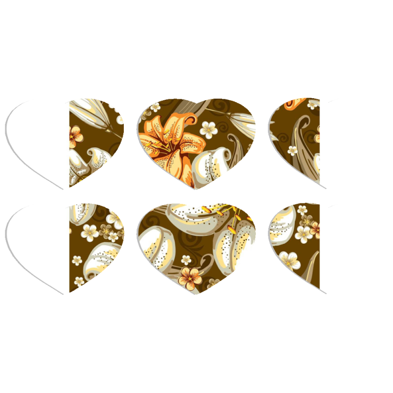 Магнитные фотопазлы Сердце 50 на 50 набор 6 штук Lilly