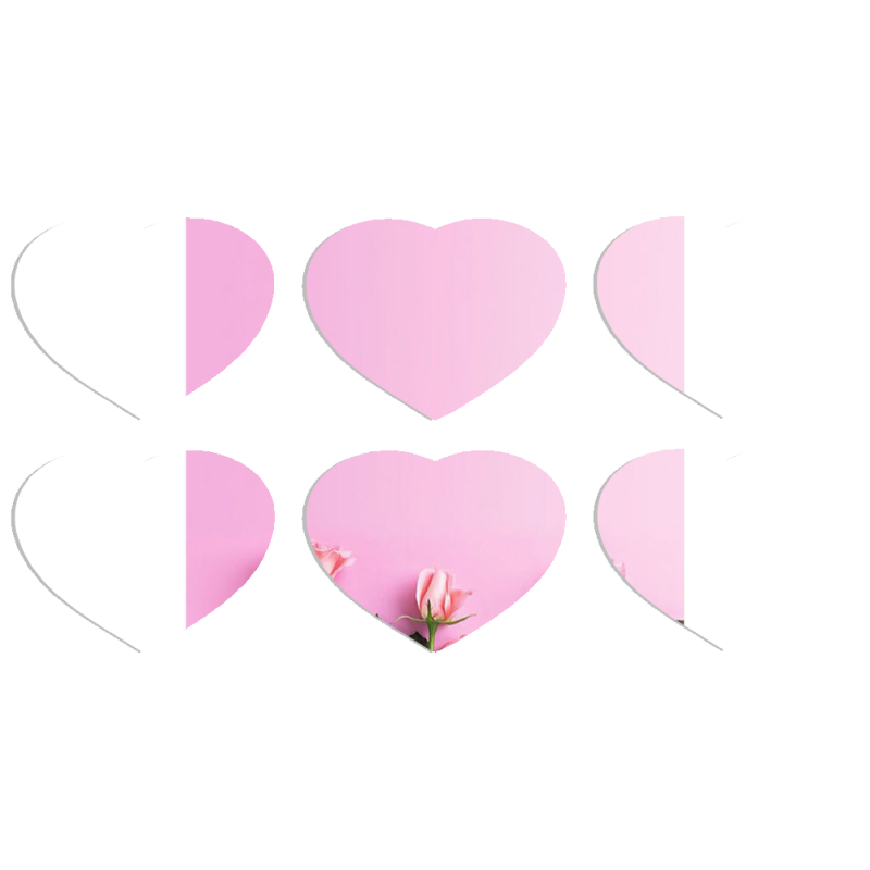 Магнитные фотопазлы Сердце 50 на 50 набор 6 штук 